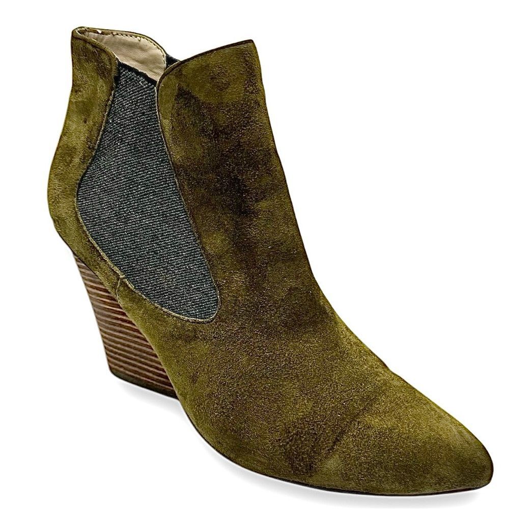 Steven by Steve Madden Maliik Bootie Green Suede Women’s Size 8M